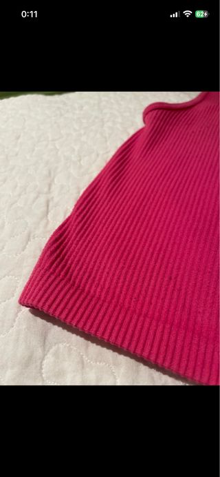 Pack 2 Tops Stradivarius Talla XS Rojo y Rosa