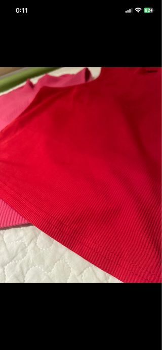 Pack 2 Tops Stradivarius Talla XS Rojo y Rosa