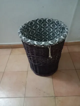 Cesto Grande Mimbre Forrado