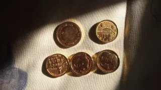 Lote de 5 monedas antiguas