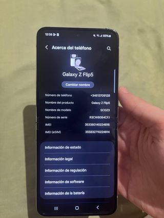 Samsung Galaxy Z Flip 5 Gris/Blanco Nuevo