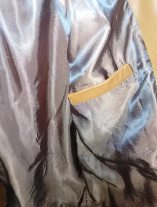 Chaqueta de piel beige talla 44