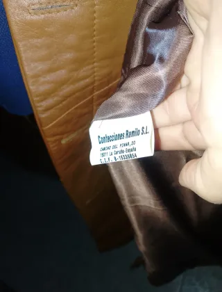 Chaqueta de piel beige talla 44