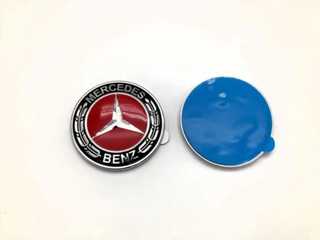 EMBLEMA LOGO CAPOT MERCEDES BENZ ROJO 57 mm