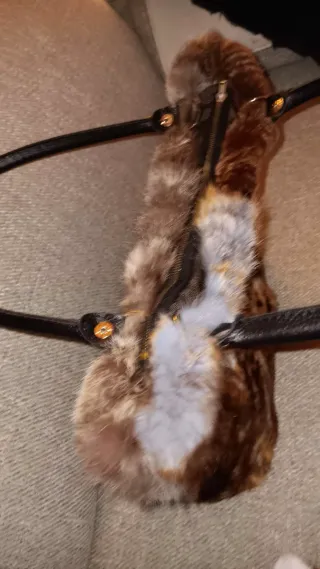 Bolso piel natural rabbit.