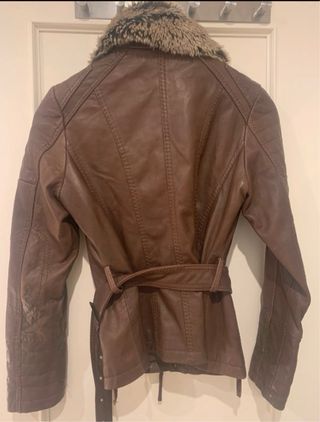 Cazadora de cuero Michael Kors marrón