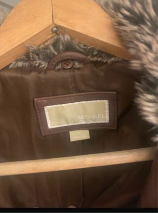 Cazadora de cuero Michael Kors marrón