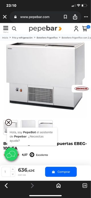 Nevera botellero (DOCRILUC) 2 puertas