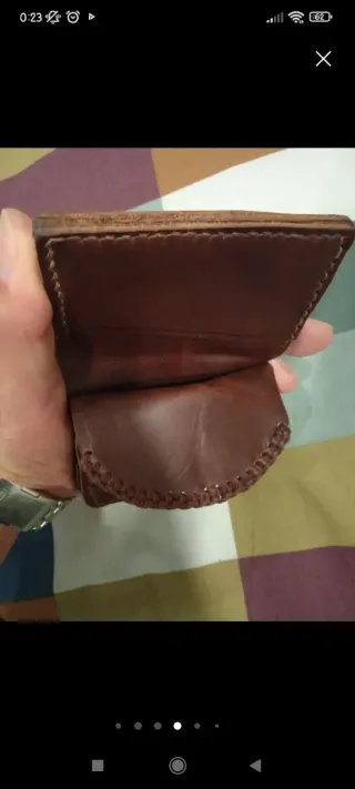 Cartera de piel con monedero