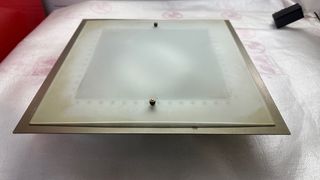 Lámpara de techo plafón cristal y metal