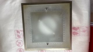 Lámpara de techo plafón cristal y metal