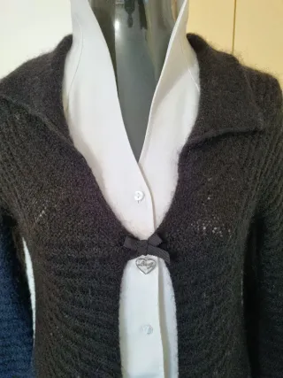 Cardigan donna taglia unica nero