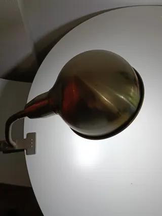 Flexo de pinza  vintage plateado y blanco