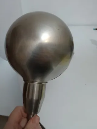 Flexo de pinza  vintage plateado y blanco