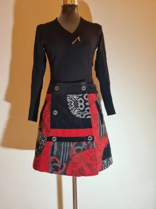 Gonna Desigual patchwork in cotone