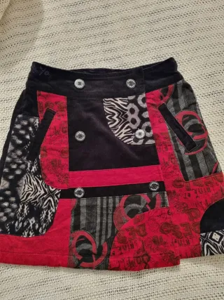 Gonna Desigual patchwork in cotone