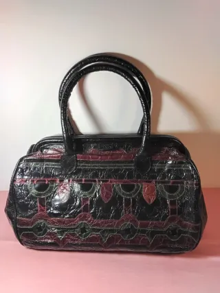 Tris 3 borse vintage nere e blu