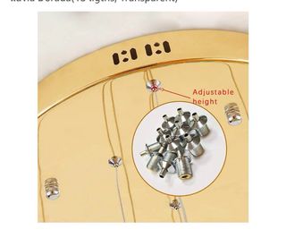 Lámpara colgante 15 bolas cristal dorada