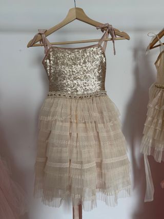 Vestido lentejuelas y tul niña 6-8 años