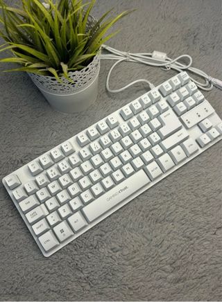 Teclado Gaming Trust RGB Branco