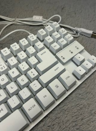 Teclado Gaming Trust RGB Branco