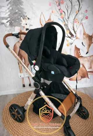 Carrito bebé 3 en 1 negro
