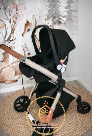 Carrito bebé 3 en 1 negro