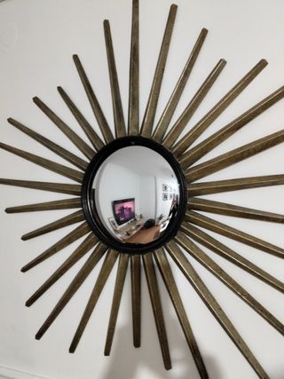 Espejo Decorativo Estrella Negro y Dorado