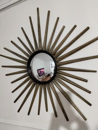 Espejo Decorativo Estrella Negro y Dorado