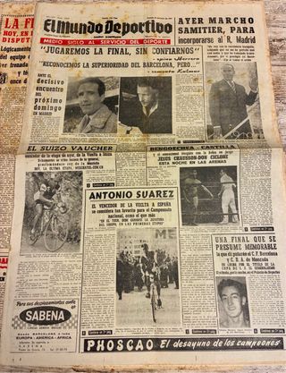 14 periódicos Mundo Deportivo - Años 50