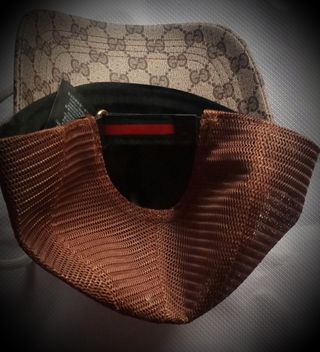 Berretto Gucci con stampa gatto