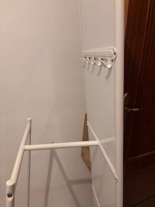 Espejo de pie blanco