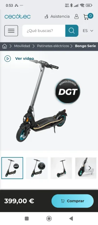 Patín Eléctrico Cecotec Bongo Serie S+