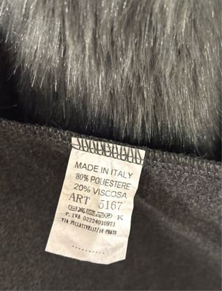 Mantella Trapezio Grigia con Pelliccia