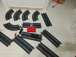 Pistas de Scalextric, mandos y transformador