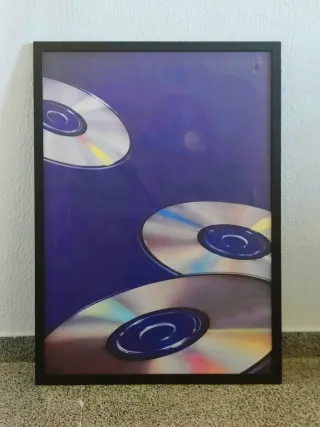 Cuadro CDs mid century retro vintage 50x70 lámina