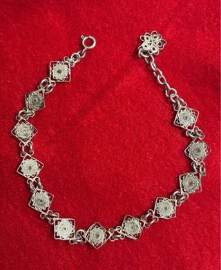 Pulsera Filigrana Plata Ley Turquesa