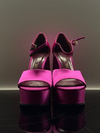 Sandalias Plataforma Rosa/Morado