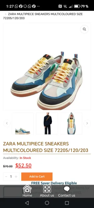 Zapatillas Zara  unisex Talla 40.