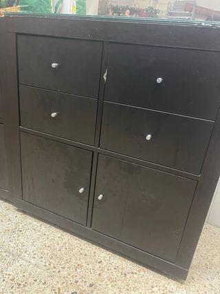 Cajonera Negra Madera Vendo en persona