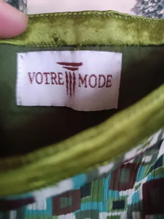 Falda Retro de Volantes con Estampado de Mosaico