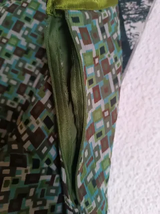 Falda Retro de Volantes con Estampado de Mosaico