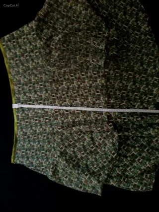 Falda Retro de Volantes con Estampado de Mosaico