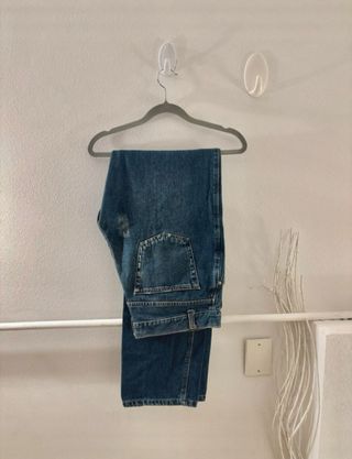 Jeans dritti strappati blu