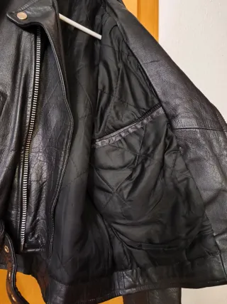 Chaqueta Cazadora Piel Negra