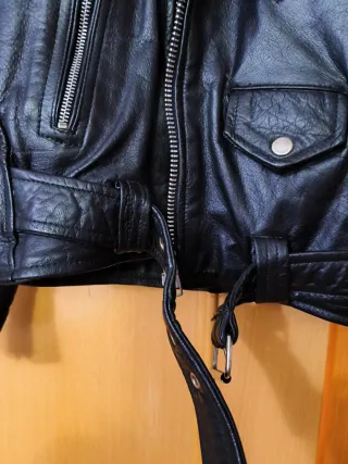 Chaqueta Cazadora Piel Negra