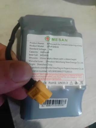 Batería 36V 4400mAh para patinete eléctrico