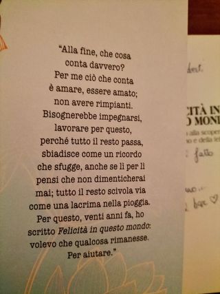 Libro "Felicità in questo mondo"