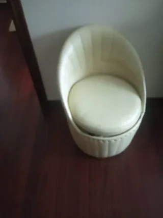 Butaca Beige Piel Sintética