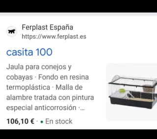 Jaula conejo con soporte